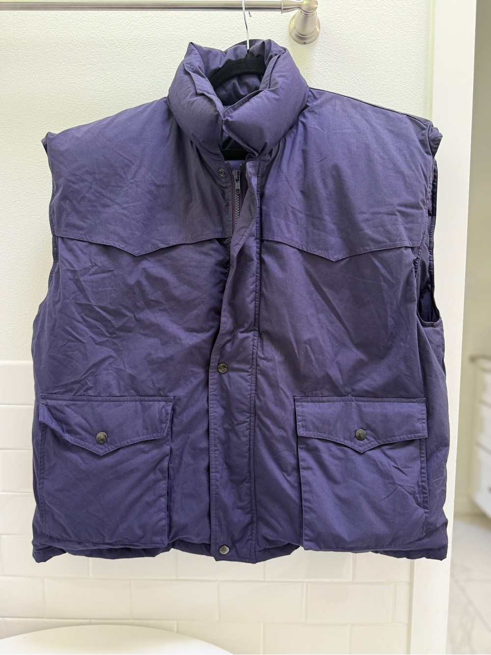 Vintage 1990s Alaskan Down Vest Navy Men’s XL DEADSTOCK New With Tags